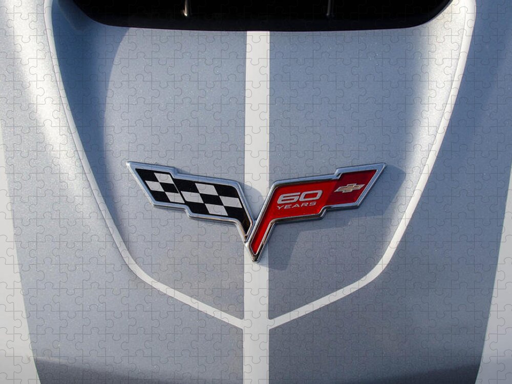 2013 Corvette Jigsaw Puzzle featuring the photograph 60 Years Old in Silver by Guy Whiteley