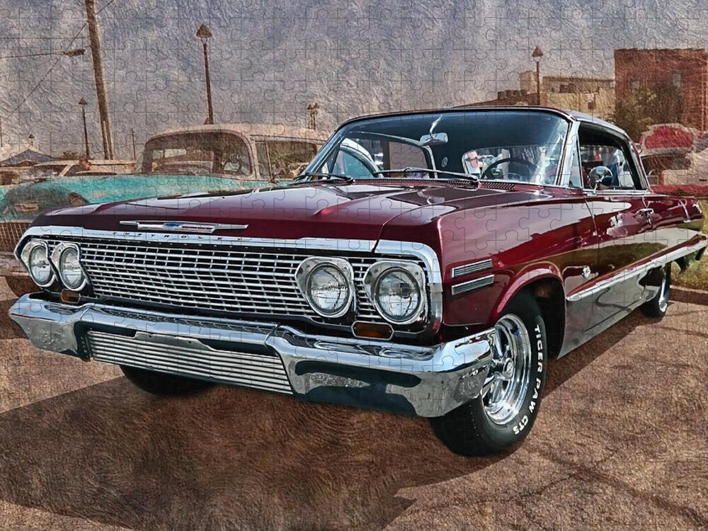 Victor Montgomery Jigsaw Puzzle featuring the photograph '63 Impala #63 by Vic Montgomery