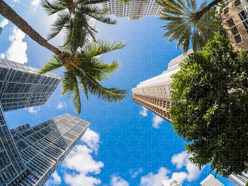 Architecture Jigsaw Puzzle featuring the photograph Downtown Miami #7 by Raul Rodriguez
