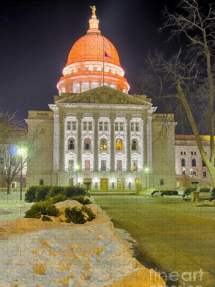 Capitol Jigsaw Puzzle featuring the photograph Madison capitol #7 by Steven Ralser