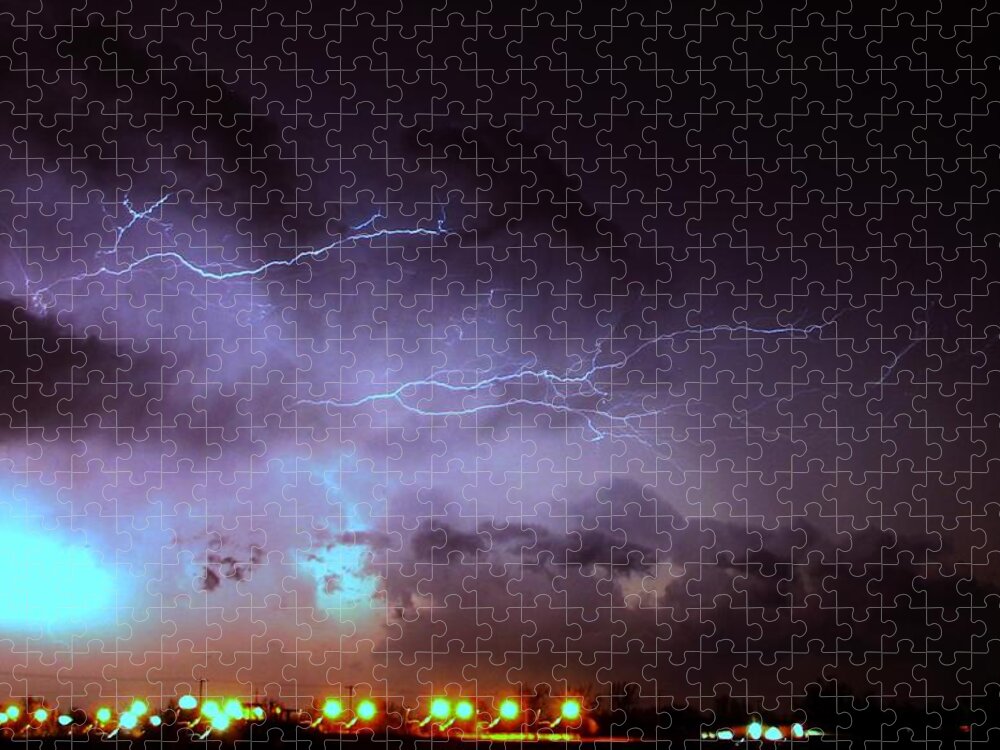 Stormscape Jigsaw Puzzle featuring the photograph Our 1st Severe Thunderstorms in South Central Nebraska #14 by NebraskaSC