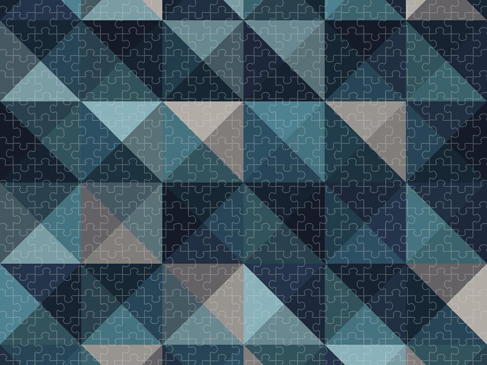 A Blue Abstract Vector Pattern Jigsaw Puzzle
