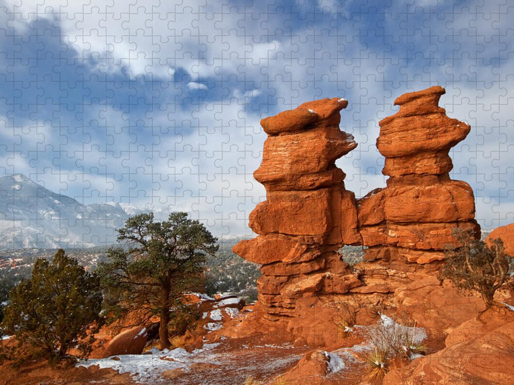 Garden Of The Gods Jigsaw Puzzle featuring the photograph A December Morning by Ronda Kimbrow