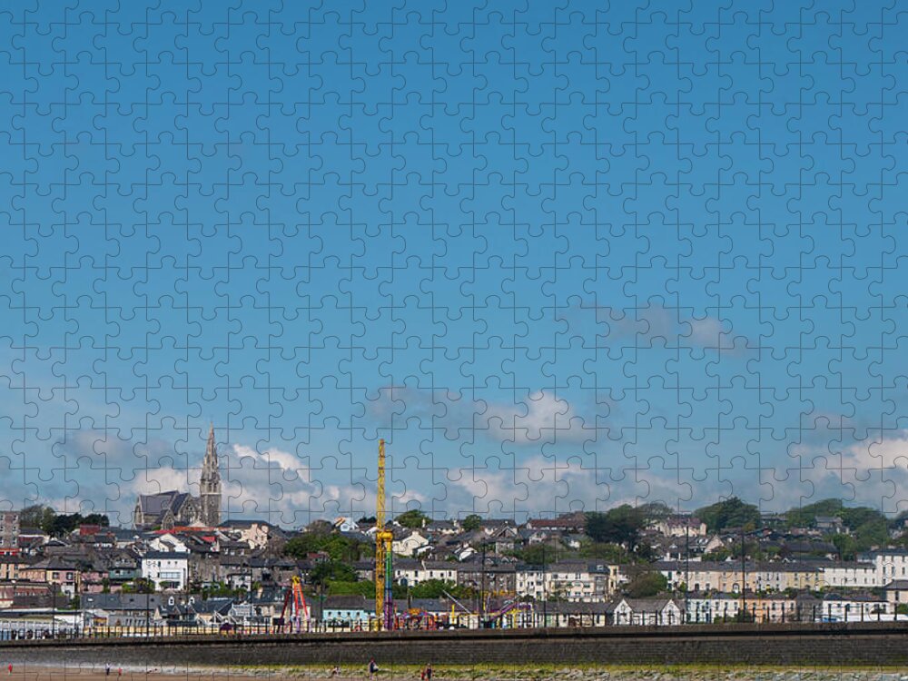 Amusement Park Jigsaw Puzzle featuring the photograph A General View Of Tramore, Co. Waterford by Leverstock