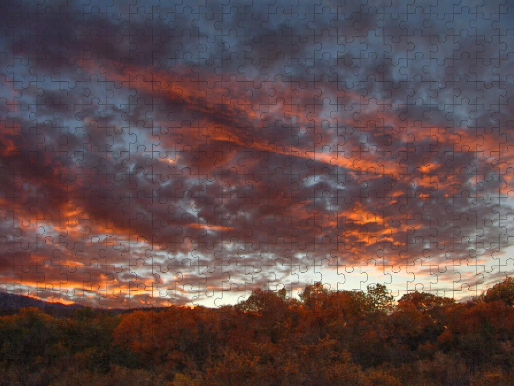 A Grand Sunset Jigsaw Puzzle featuring the photograph A Grand Sunset 2 by Glenn McCarthy Art and Photography