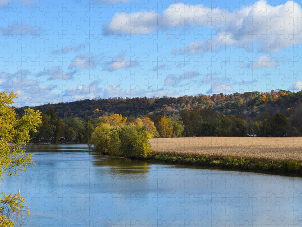 River Jigsaw Puzzle featuring the photograph A River View from the Inn by Holden The Moment
