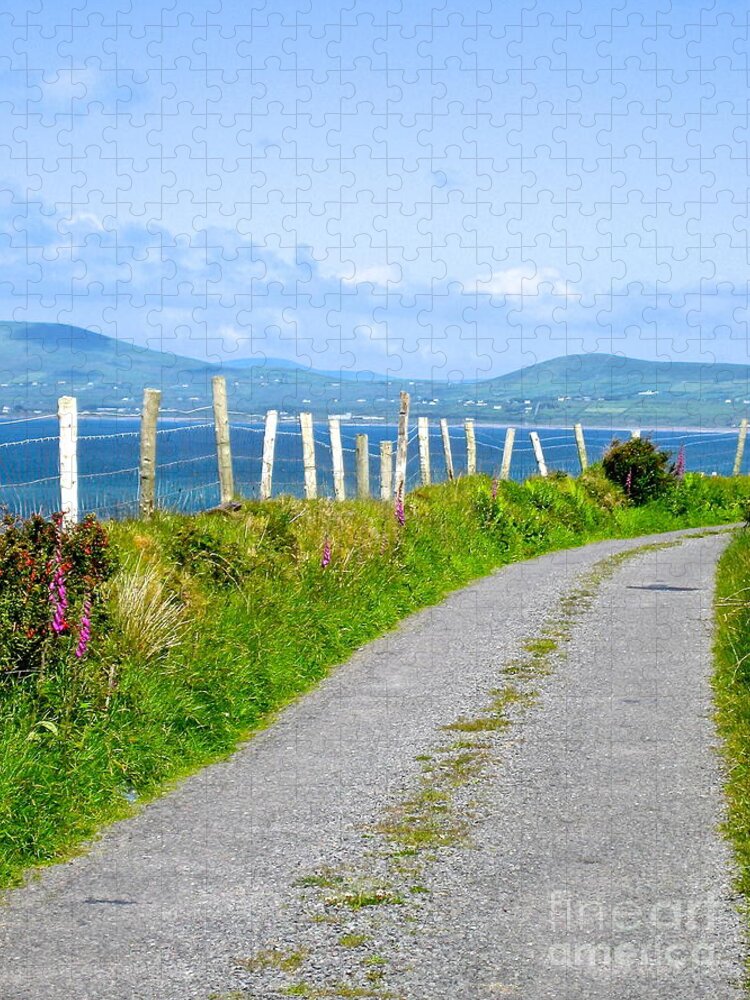 Ireland County Kerry Jigsaw Puzzle featuring the photograph A Road to Waterville by Suzanne Oesterling