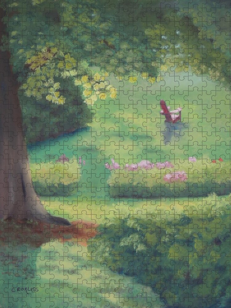 Summer Jigsaw Puzzle featuring the pastel A Secret Place by Carol Corliss