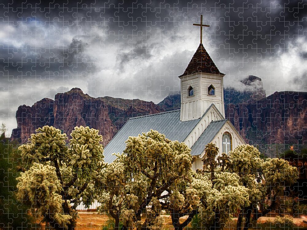 Stormy Jigsaw Puzzle featuring the photograph A Stormy Desert Afternoon by Saija Lehtonen
