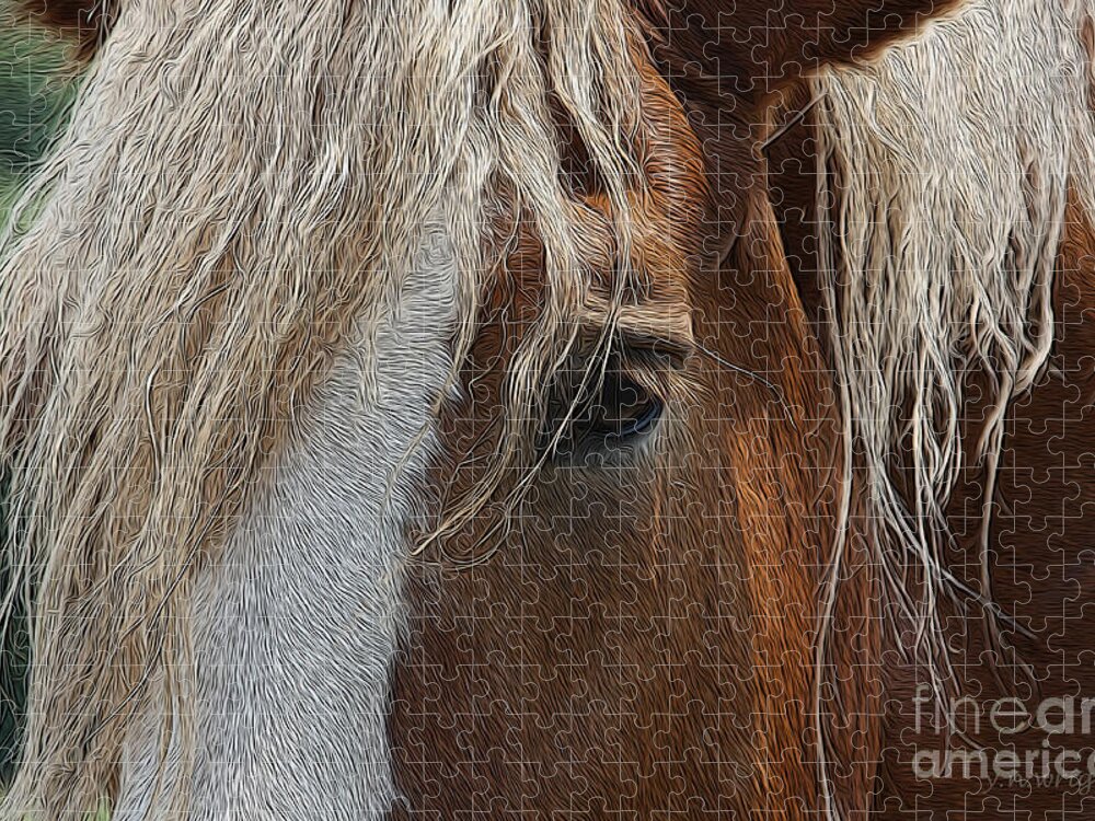Horse Jigsaw Puzzle featuring the photograph A Trusted Friend by Yvonne Wright
