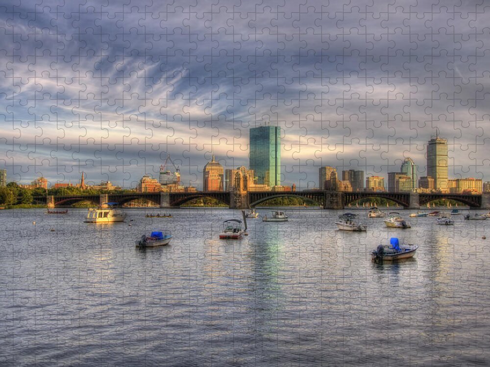 Massachusetts Jigsaw Puzzle featuring the photograph A view of Back Bay - Boston Skyline by Joann Vitali