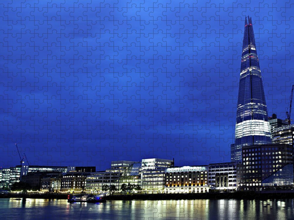 Tranquility Jigsaw Puzzle featuring the photograph A View Of Londons South Bank And The by Jamie Garbutt