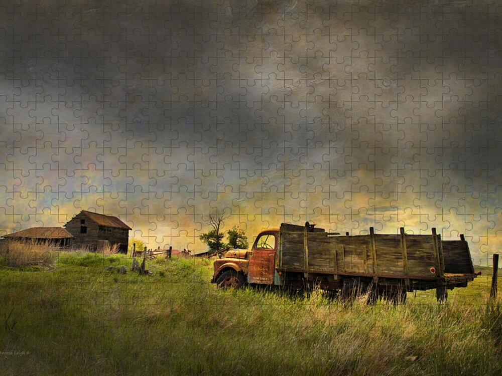 Dodge Jigsaw Puzzle featuring the photograph Abandoned Farm Truck by Theresa Tahara