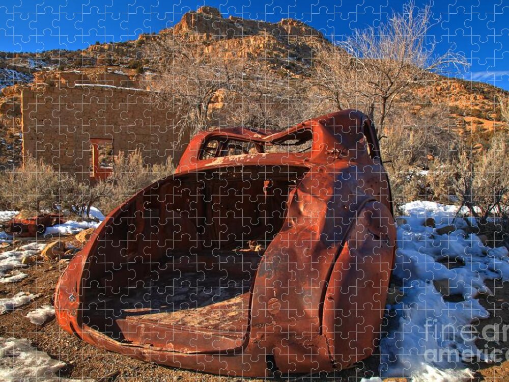 Sego Utah Jigsaw Puzzle featuring the photograph Abandoned In Utah by Adam Jewell