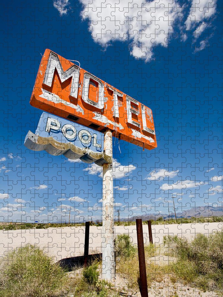 Arizona Jigsaw Puzzle featuring the photograph Abandoned Motel by Peter Tellone