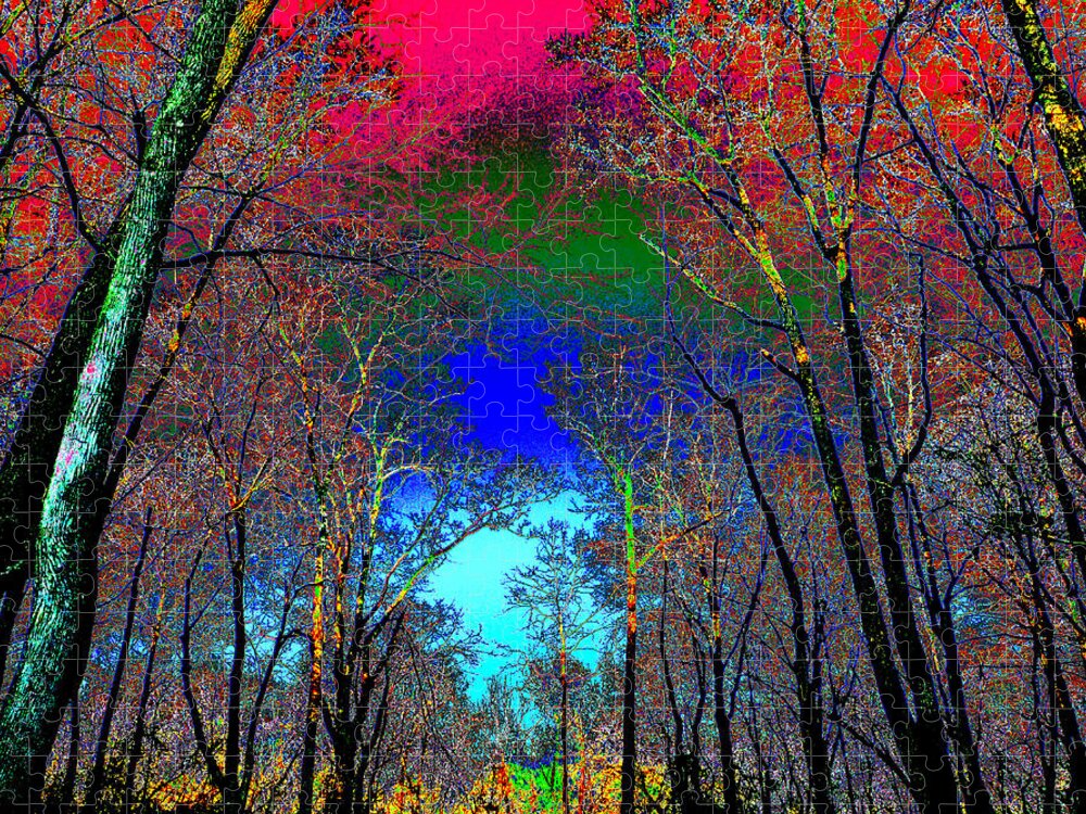 Abstract Jigsaw Puzzle featuring the photograph Abstract Trees by Pete Trenholm
