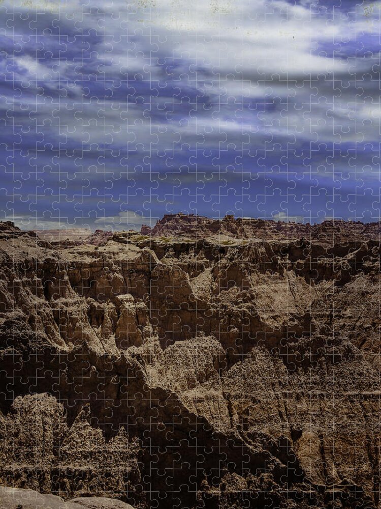 Badlands Jigsaw Puzzle featuring the photograph Across the Badlands by Judy Hall-Folde
