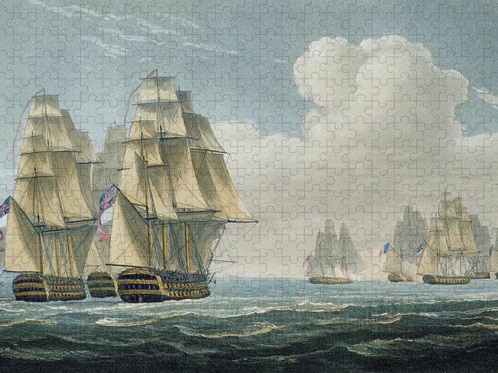Victorious Jigsaw Puzzle featuring the painting After the Battle of Trafalgar by Thomas Whitcombe