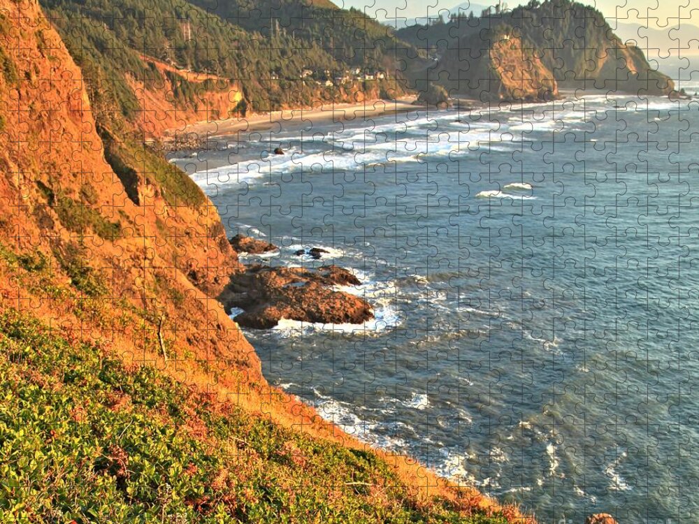 Cape Meares Jigsaw Puzzle featuring the photograph Afternoon At Cape Meares by Adam Jewell