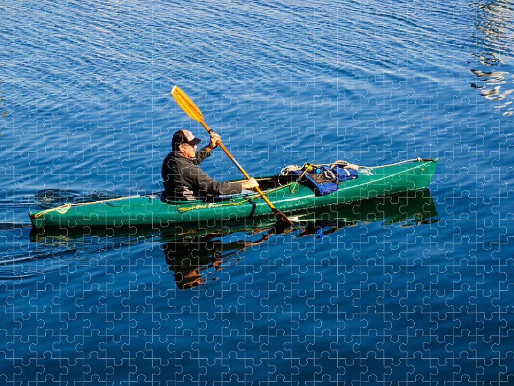 Kayak Jigsaw Puzzle featuring the photograph Afternoon Commute by Tikvah's Hope