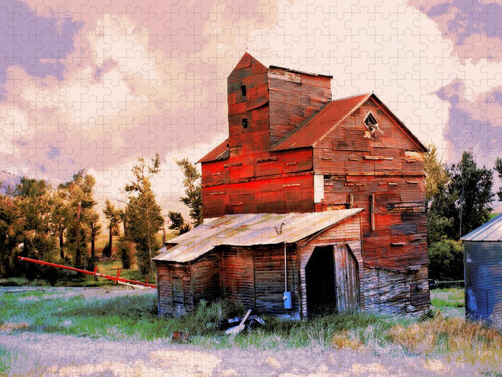 Grain Elevator Jigsaw Puzzle featuring the photograph Against The Grain by Marty Koch