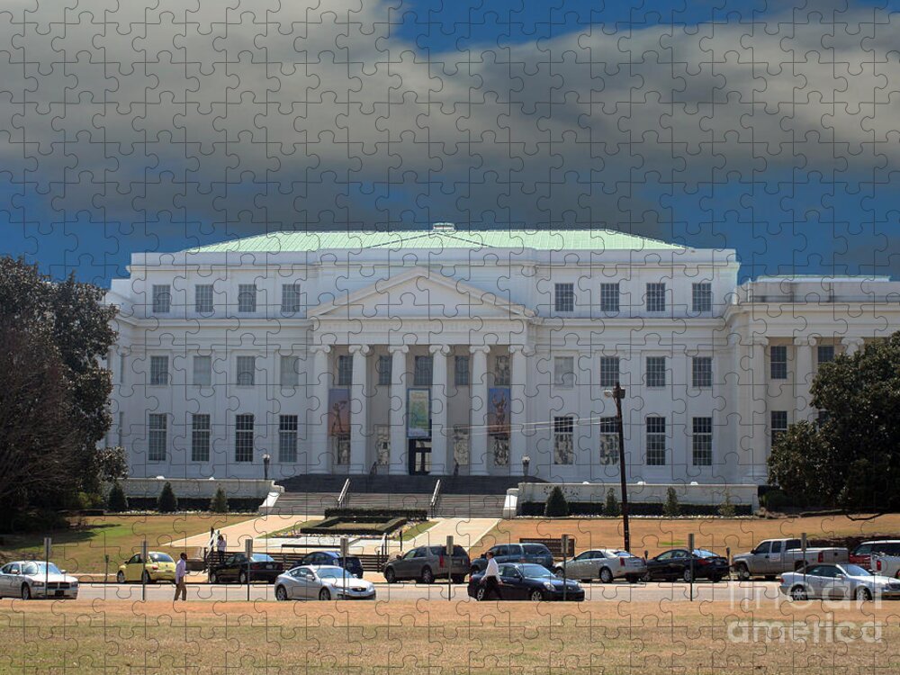 State Of Alabama Department Of Archives And History Building Jigsaw Puzzle featuring the photograph Alabama State Department of Archives and History Building by Lesa Fine