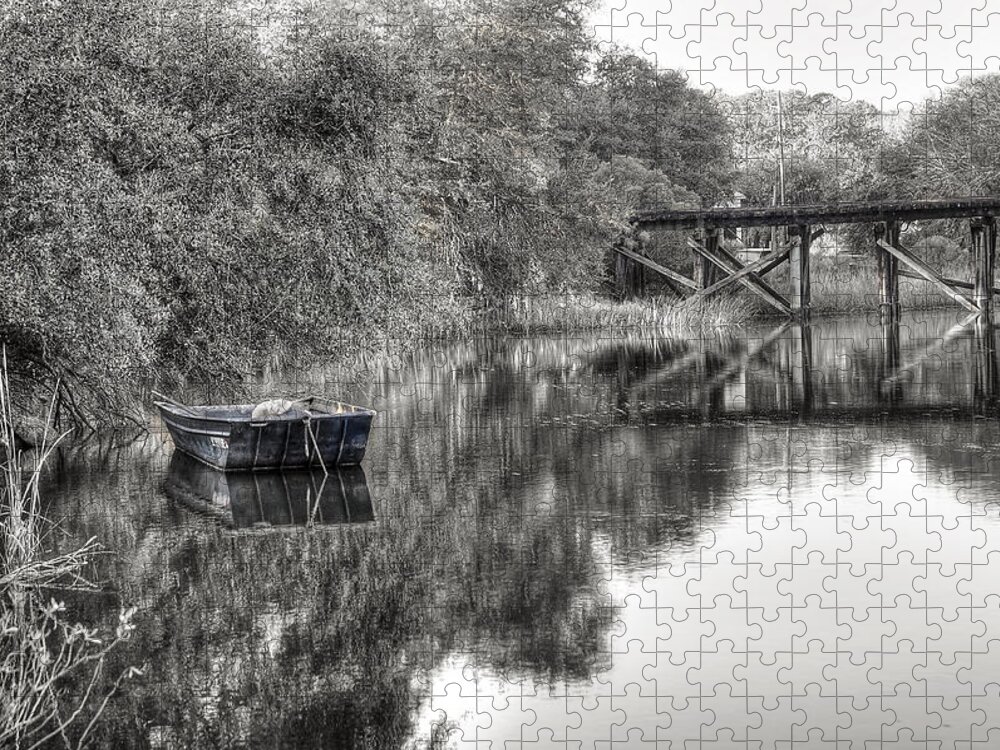 Abandoned Jigsaw Puzzle featuring the photograph Albergottie Creek Trestle by Scott Hansen
