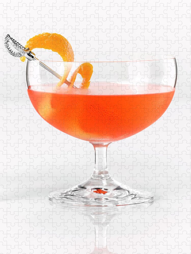 Orange Color Jigsaw Puzzle featuring the photograph Alcohol Cocktail by Brian Macdonald