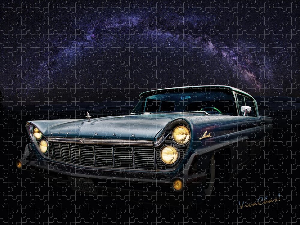Alien Jigsaw Puzzle featuring the digital art Alien Lincoln Roswell Saturday Night by Chas Sinklier