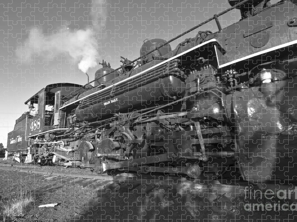 Railroad Jigsaw Puzzle featuring the photograph All The Live-Long Day by Robert Frederick