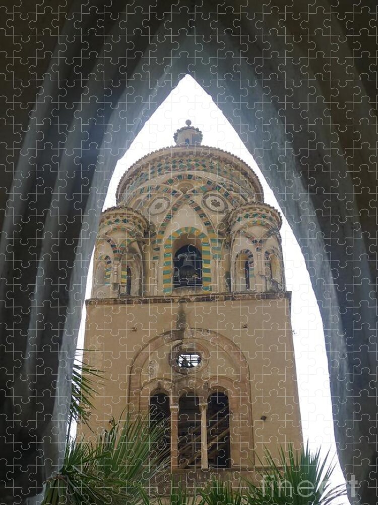 Amafli Church Jigsaw Puzzle featuring the photograph Amalfi - Church by Nora Boghossian
