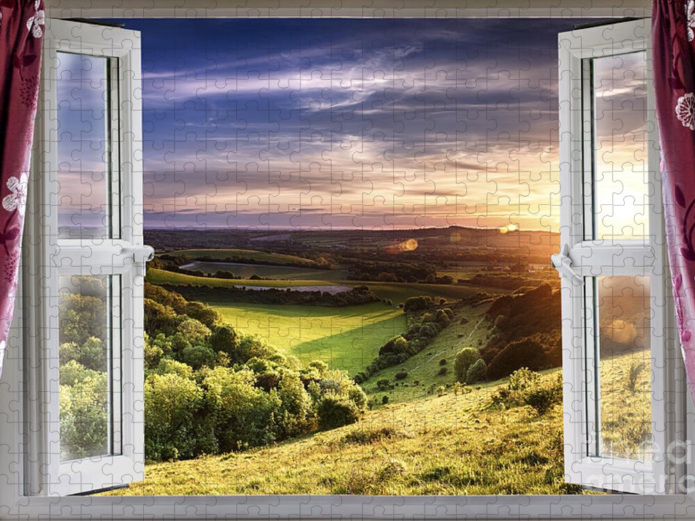 Window Jigsaw Puzzle featuring the photograph Amazing window view by Simon Bratt