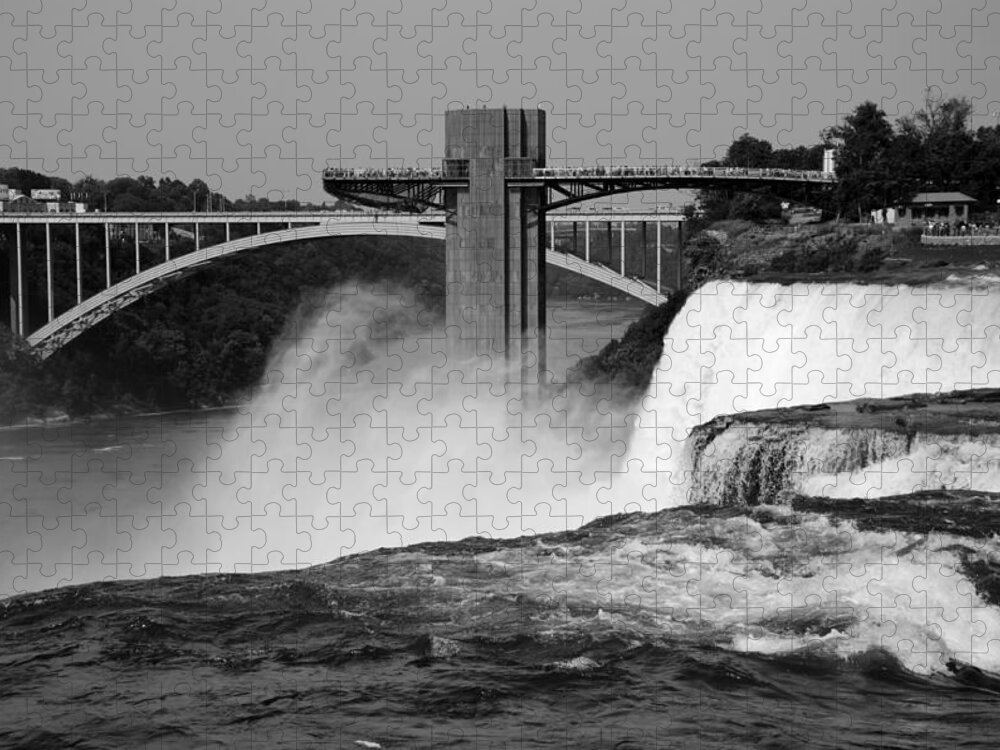 American Falls Jigsaw Puzzle featuring the photograph American Falls Viewing Prospect Point by Crystal Wightman