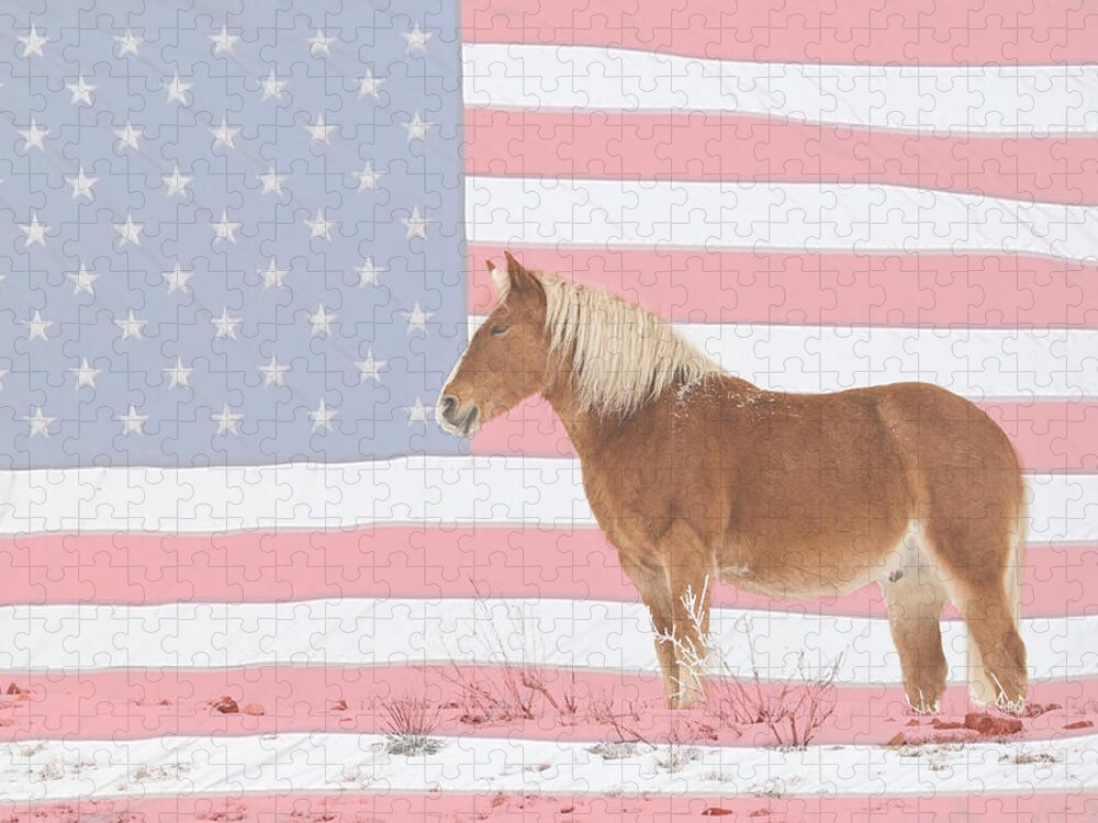 Palomino Jigsaw Puzzle featuring the photograph American Palomino by James BO Insogna