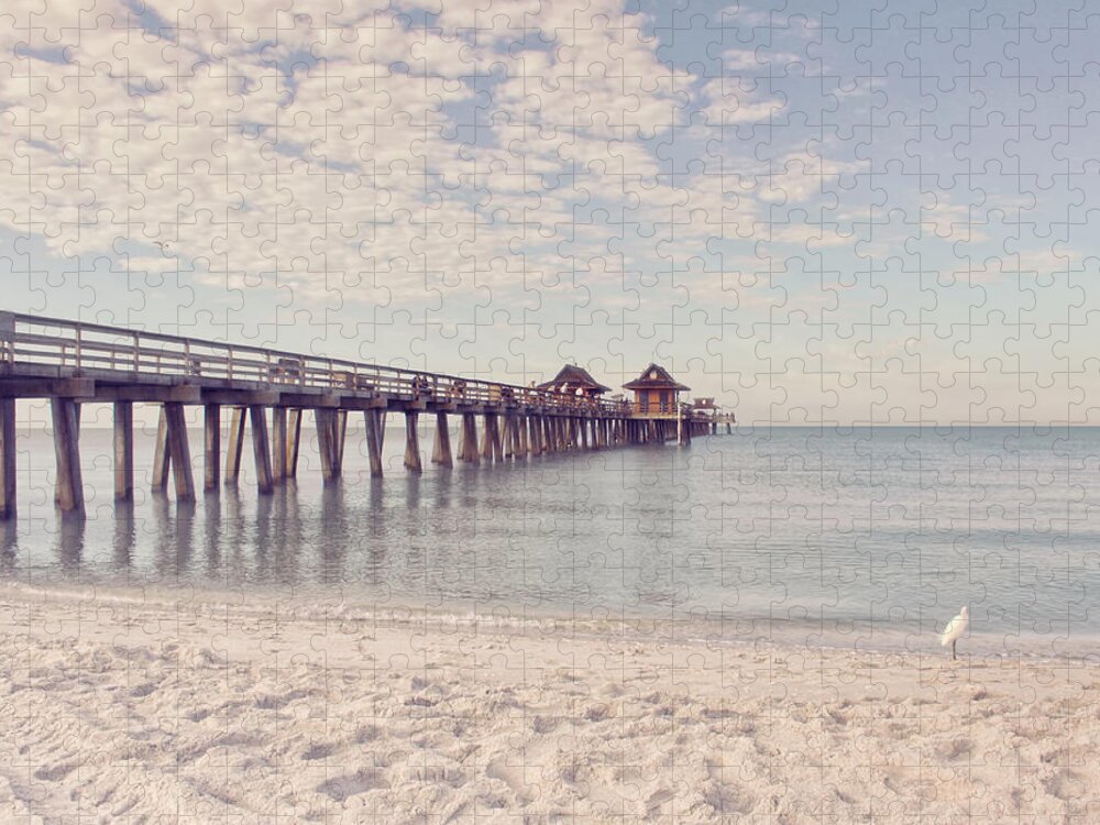 Pier Jigsaw Puzzle featuring the photograph An Early Morning - Naples Pier by Kim Hojnacki