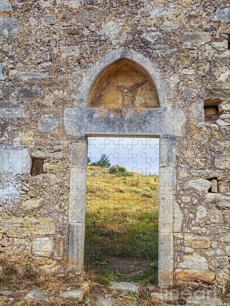 Monastary Jigsaw Puzzle featuring the photograph Ancient monastary in Crete by Patricia Hofmeester
