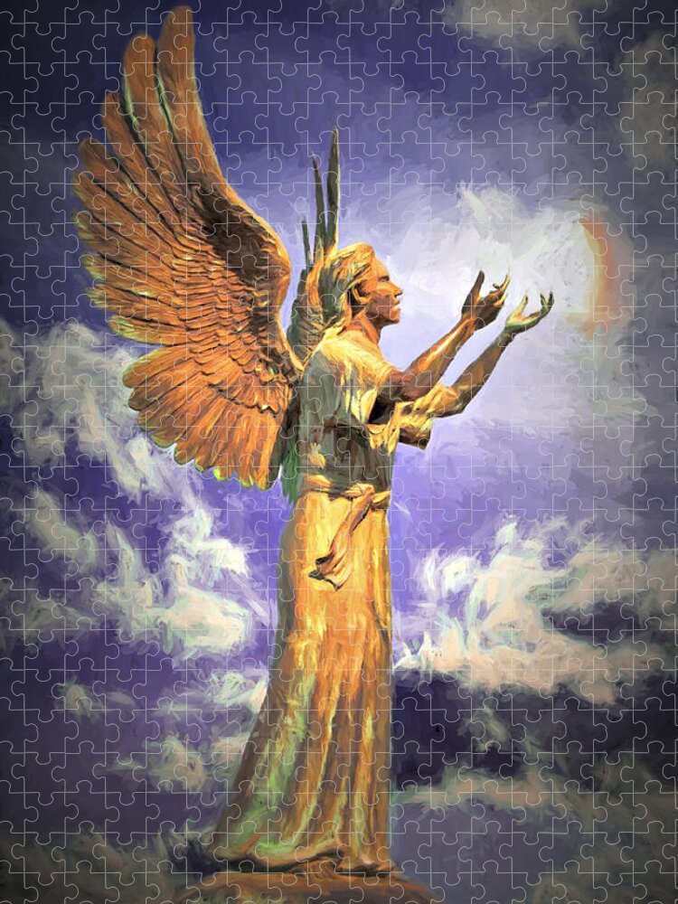 Angel Jigsaw Puzzle featuring the photograph Angel of Hope by Maria Coulson