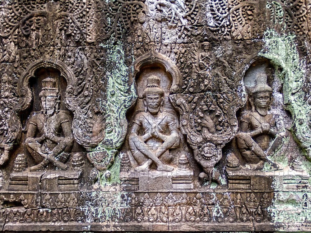 Ancient Jigsaw Puzzle featuring the photograph Angkor Wat by Stelios Kleanthous