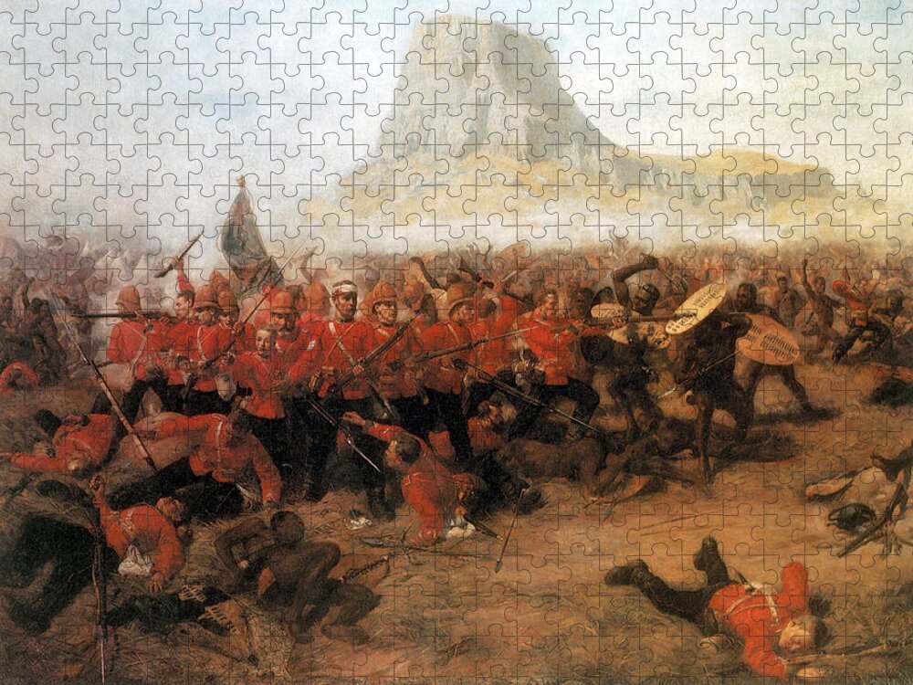 1879 Jigsaw Puzzle featuring the photograph Anglo-zulu War, Battle Of Isandlwana by Science Source