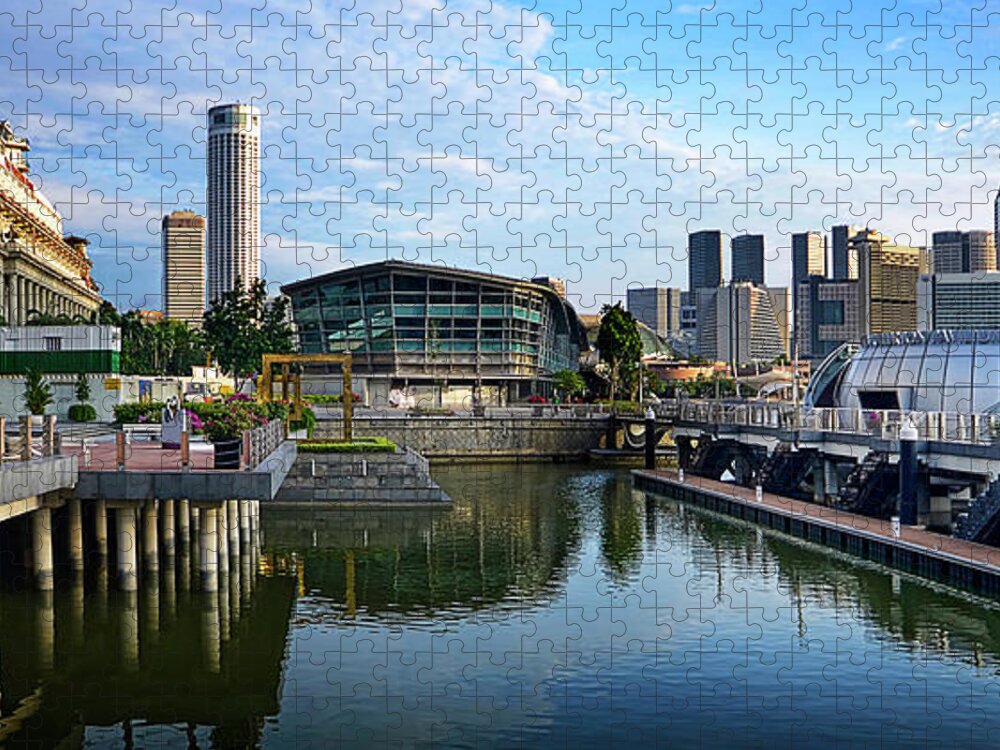Tranquility Jigsaw Puzzle featuring the photograph Another View Of Marina Bay From by Photo By William Cho