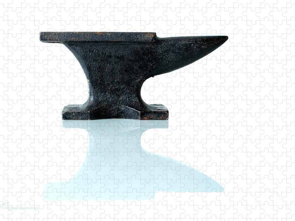 Blacksmith Tools Jigsaw Puzzle featuring the photograph Anvil by Torbjorn Swenelius