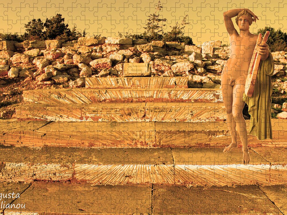 Augusta Stylianou Jigsaw Puzzle featuring the digital art Apollo Display Hall by Augusta Stylianou