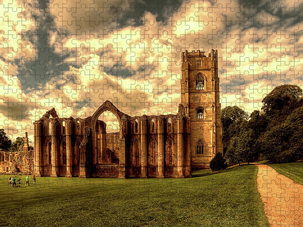 Arch Jigsaw Puzzle featuring the photograph Approaching Fountains Abbey by Stephen Candler Photography