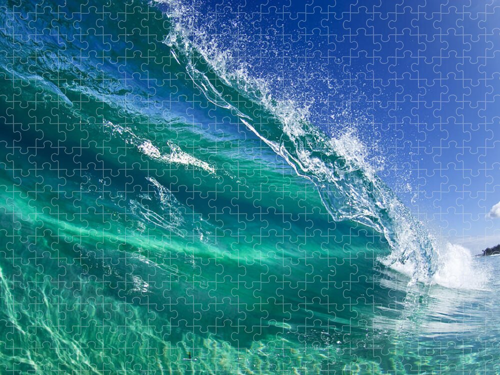 Wave Jigsaw Puzzle featuring the photograph Aqua Blade by Sean Davey