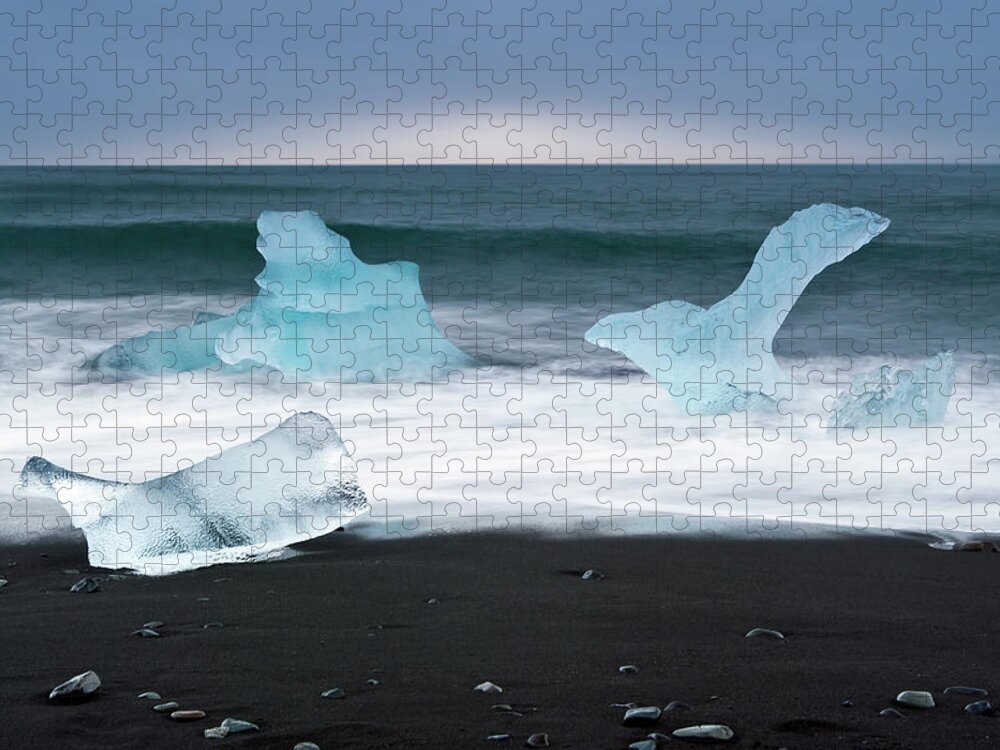 Scenics Jigsaw Puzzle featuring the photograph Arctic Ocean Jokulsarlon, Iceland by Daitozen