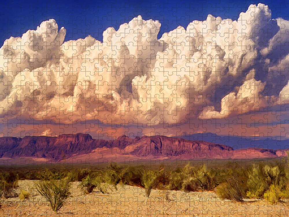 Arizona Jigsaw Puzzle featuring the painting Arizona Monsoon by Dominic Piperata