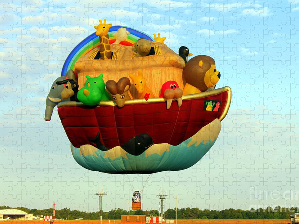 Hot Air Balloon Jigsaw Puzzle featuring the photograph ARKY Hot Air Balloon by Kathy White