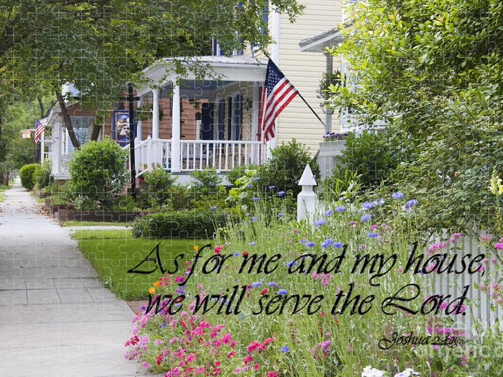 American Jigsaw Puzzle featuring the photograph As for me and my house we will serve the Lord by Jill Lang