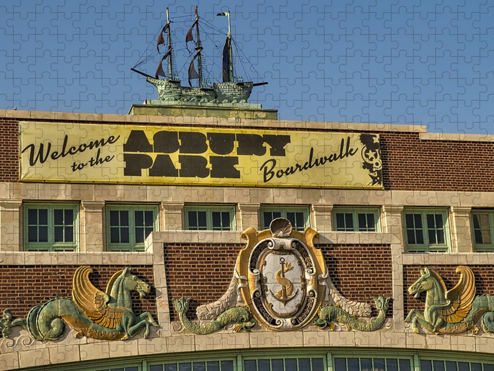 Asbury Beach Park Jigsaw Puzzle featuring the photograph Asbury Park Boardwalk by Susan Candelario