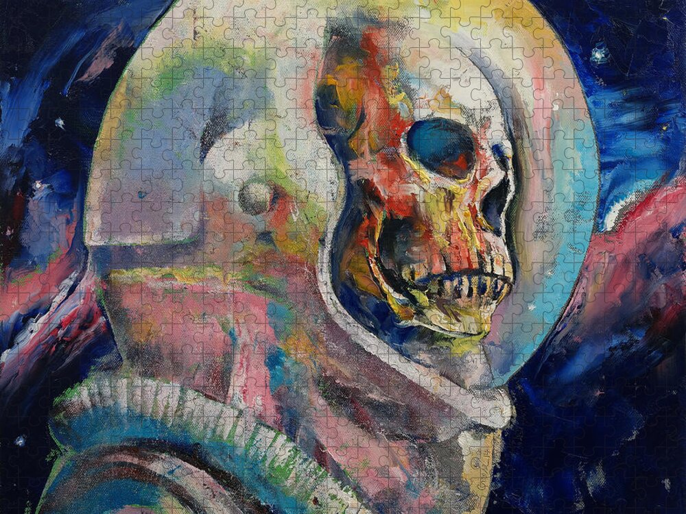 Art Jigsaw Puzzle featuring the painting Astronaut by Michael Creese